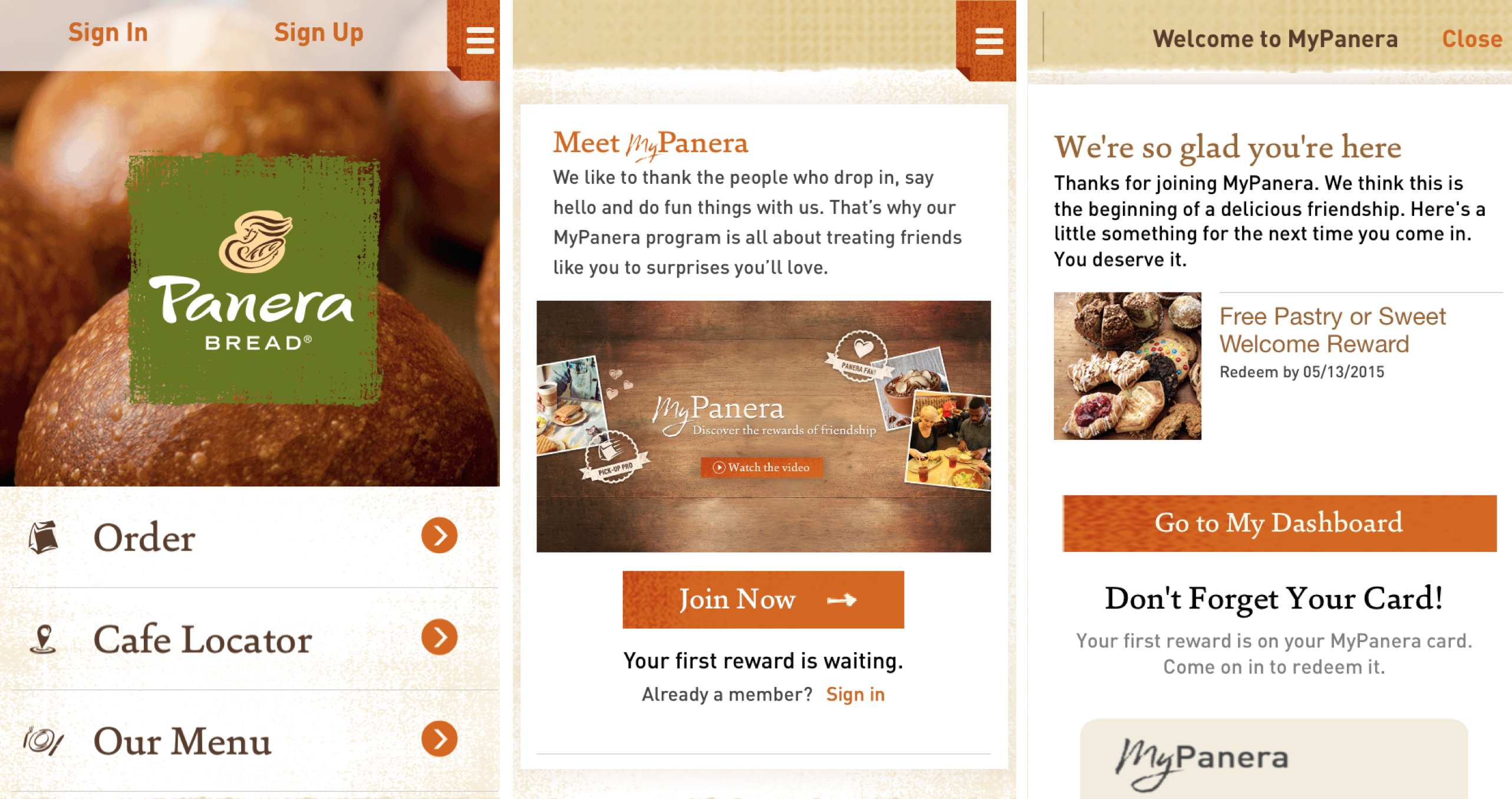 What kind of benefits can you get from a MyPanera card registration?